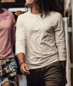 Men Nayked Apparel T-Shirts>Men'S Ridiculously Soft Long Sleeve Henley