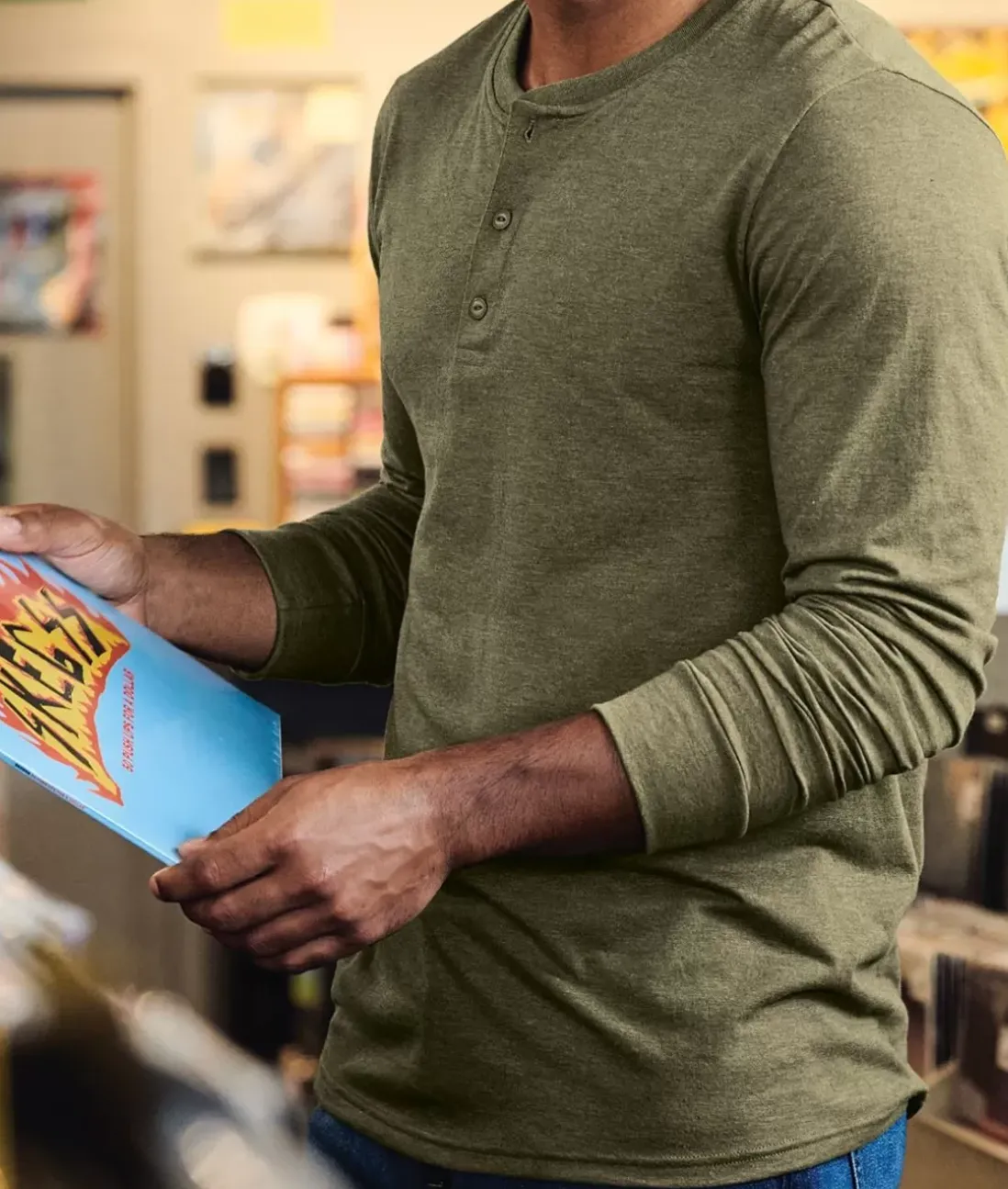 Men Nayked Apparel T-Shirts>Men'S Ridiculously Soft Long Sleeve Henley