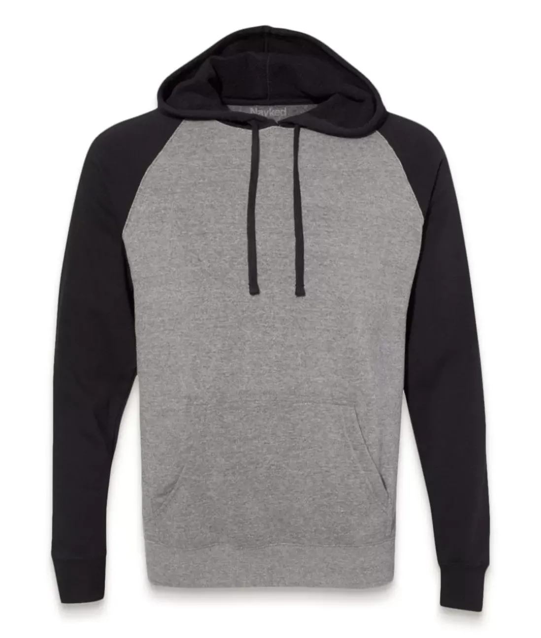 Men Nayked Apparel Shirts>Men'S Ridiculously Soft Midweight Raglan Colorblocked Hooded Sweatshirt