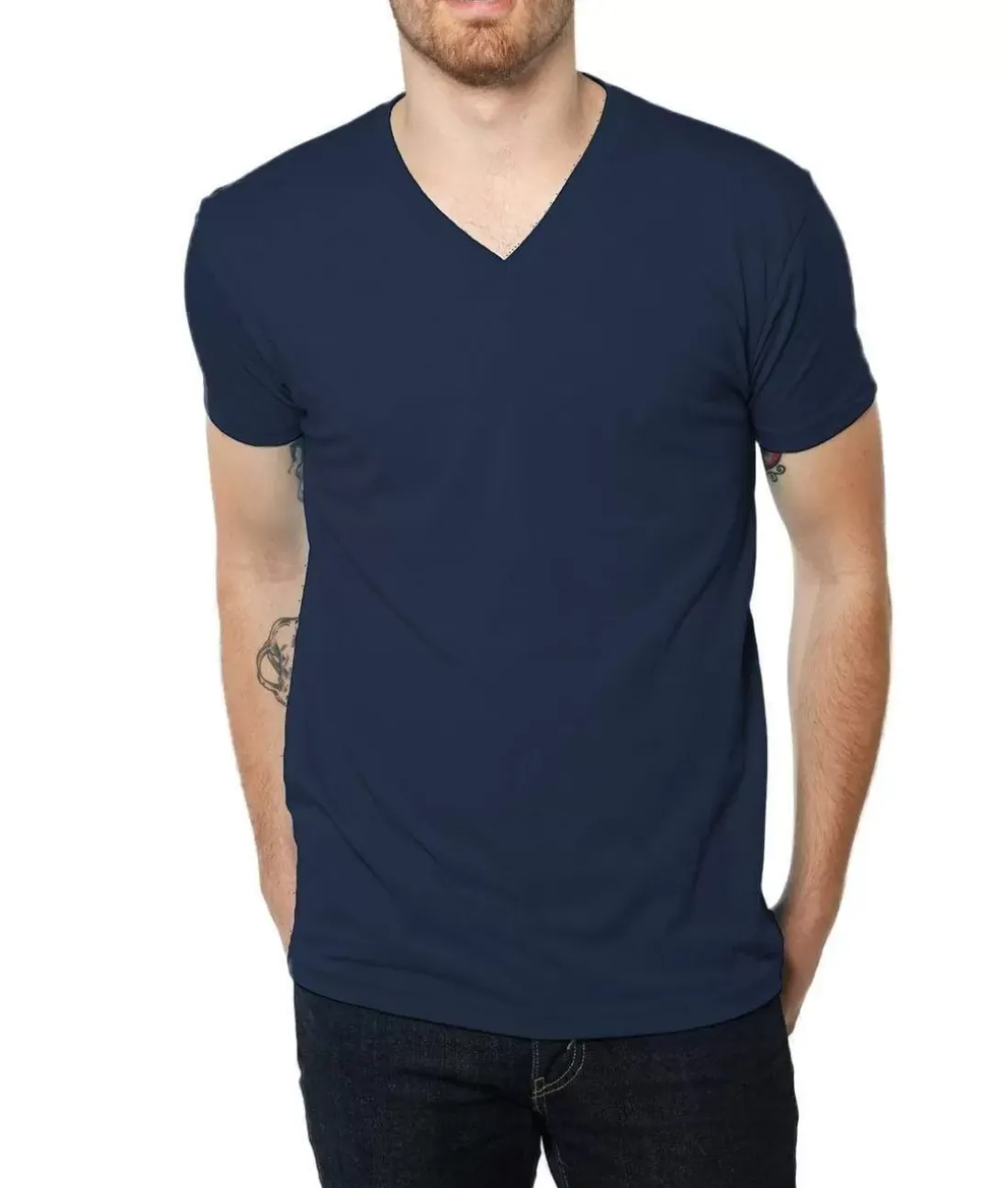 Men Nayked Apparel T-Shirts>Men'S Ridiculously Soft Midweight V-Neck