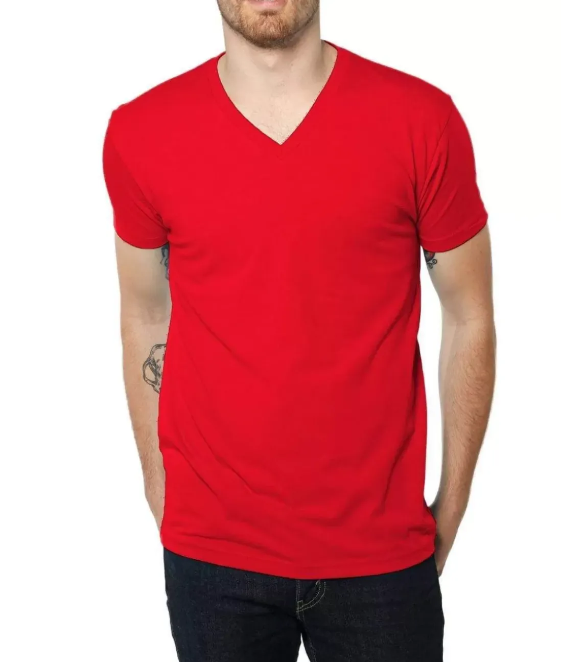 Men Nayked Apparel T-Shirts>Men'S Ridiculously Soft Midweight V-Neck