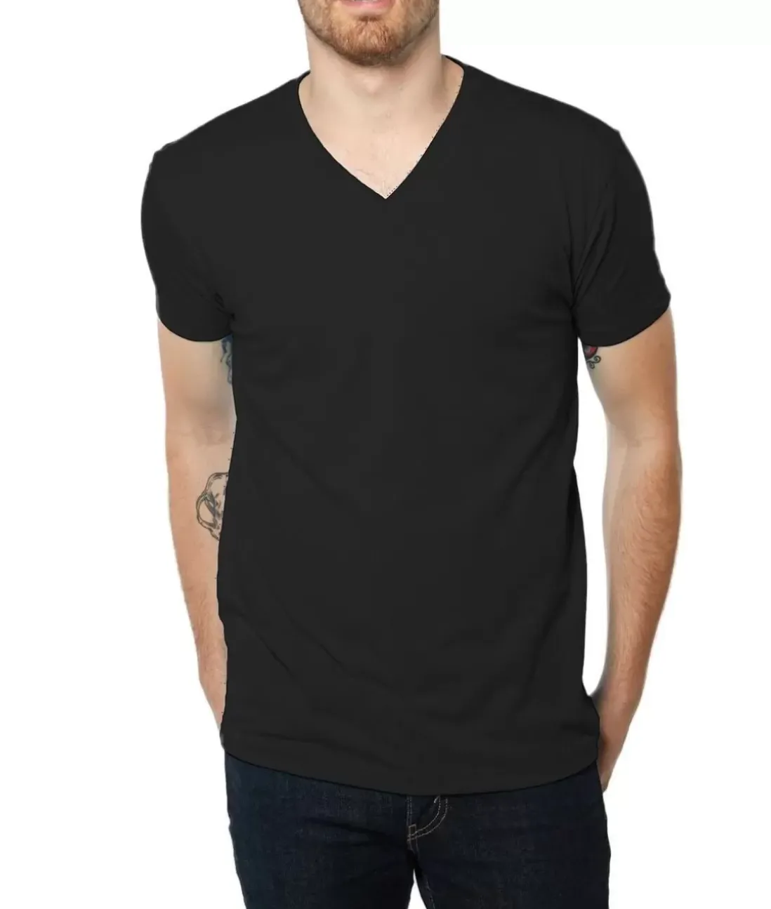 Men Nayked Apparel T-Shirts>Men'S Ridiculously Soft Midweight V-Neck