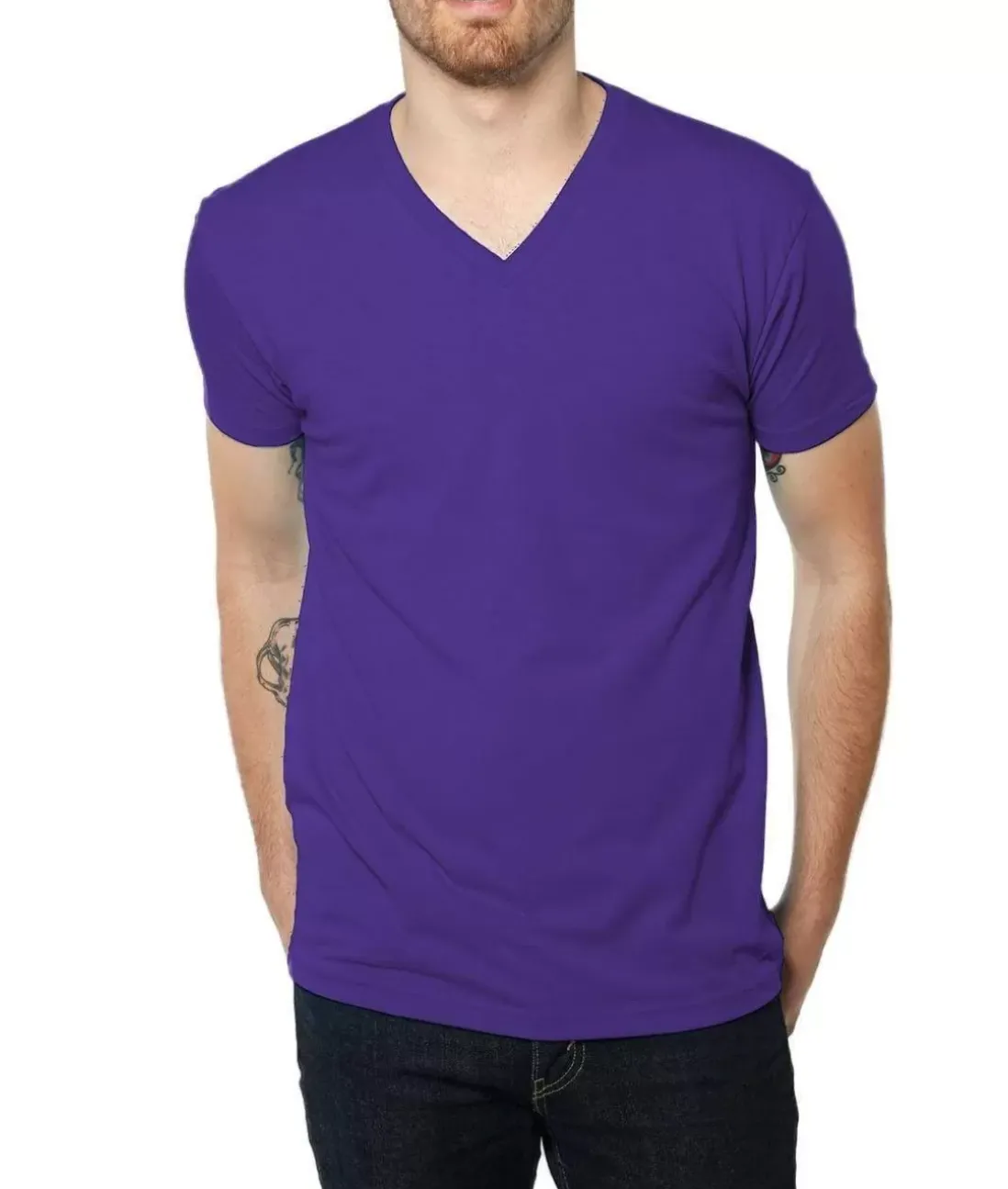 Men Nayked Apparel T-Shirts>Men'S Ridiculously Soft Midweight V-Neck
