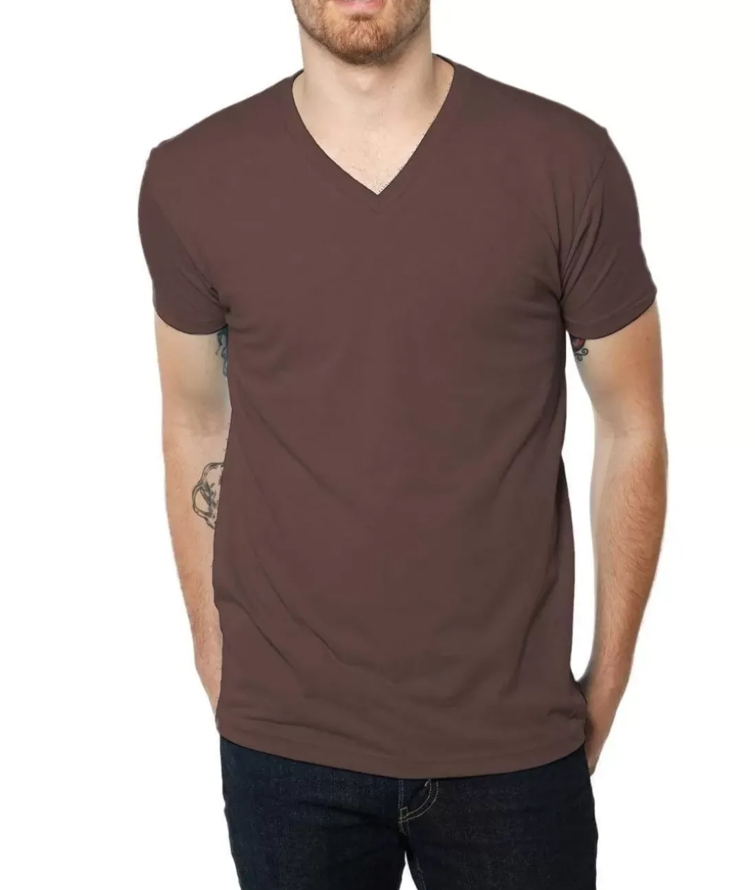 Men Nayked Apparel T-Shirts>Men'S Ridiculously Soft Midweight V-Neck