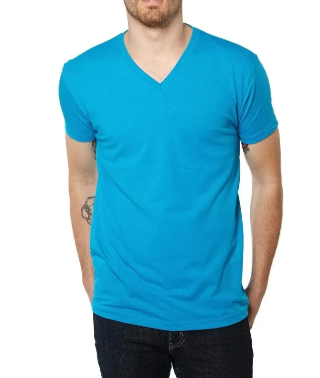 Men Nayked Apparel T-Shirts>Men'S Ridiculously Soft Midweight V-Neck