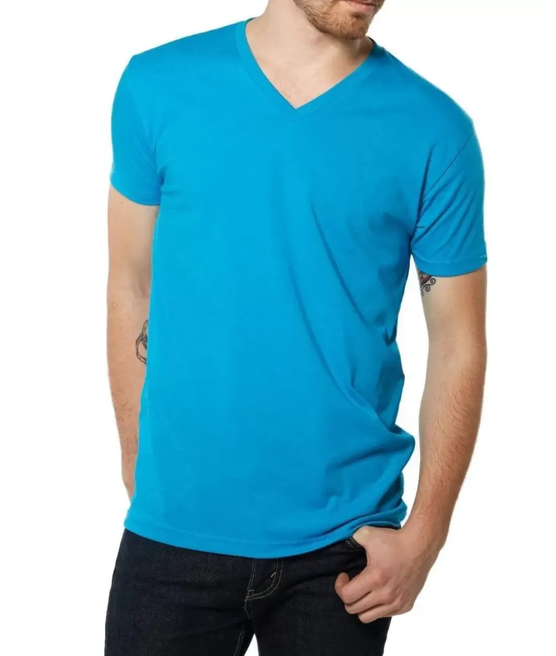 Men Nayked Apparel T-Shirts>Men'S Ridiculously Soft Midweight V-Neck