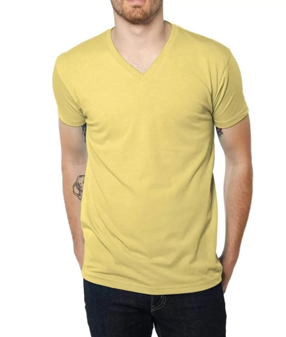 Men Nayked Apparel T-Shirts>Men'S Ridiculously Soft Midweight V-Neck