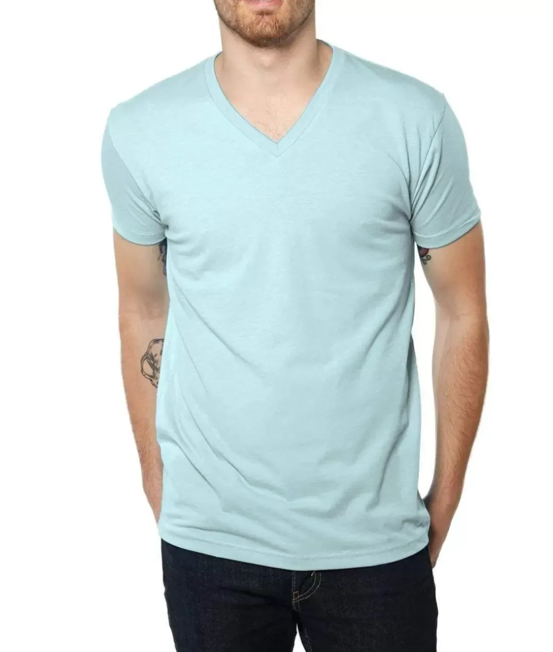 Men Nayked Apparel Shirts>Men'S Ridiculously Soft Midweight V-Neck