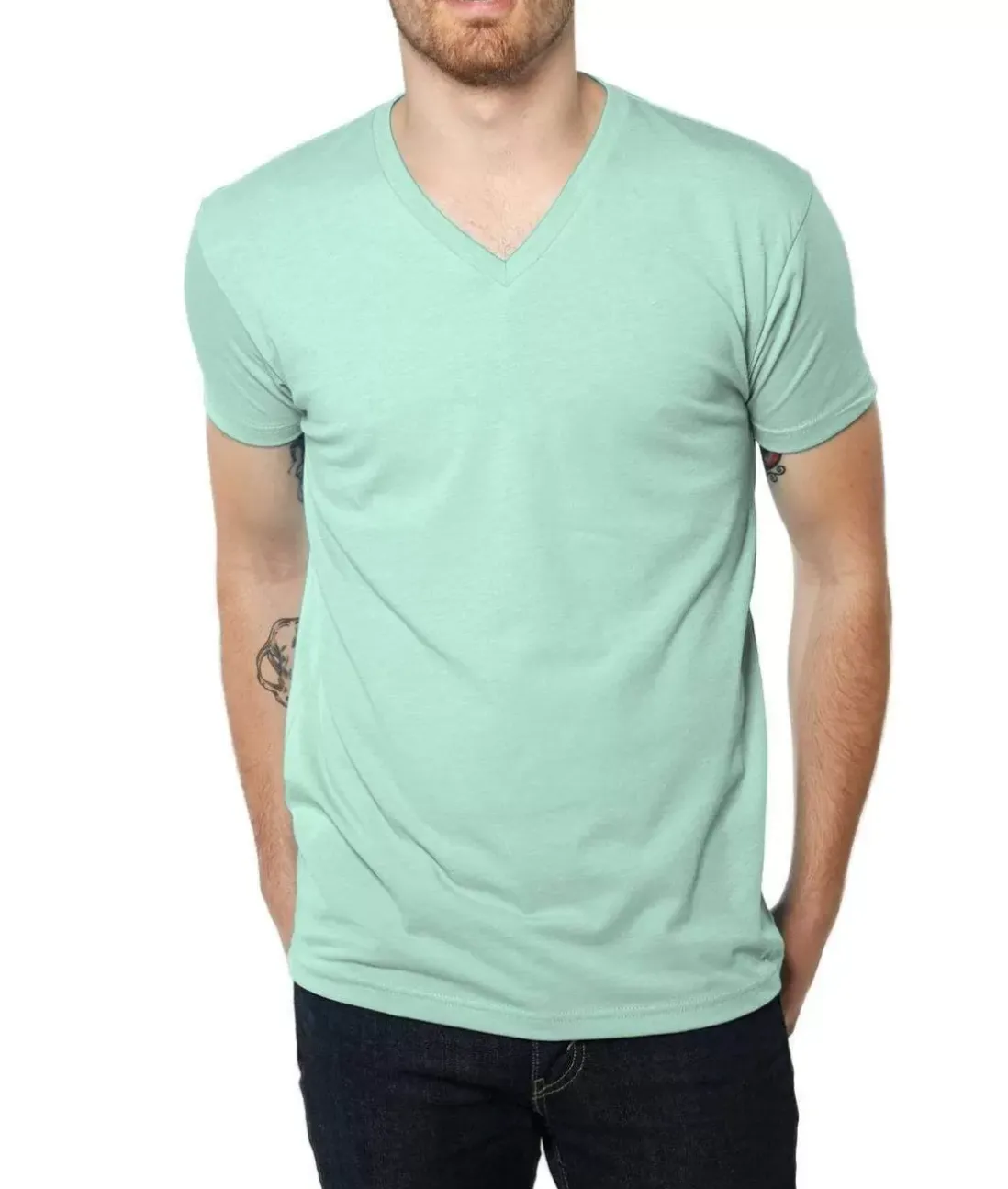 Men Nayked Apparel Shirts>Men'S Ridiculously Soft Midweight V-Neck