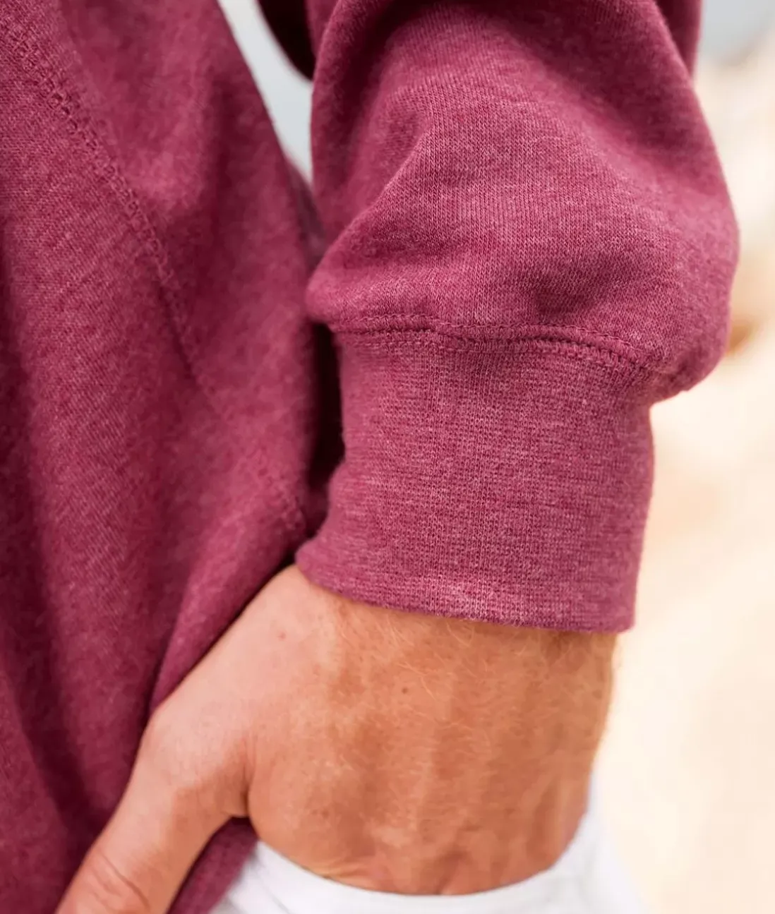 Men Nayked Apparel Shirts>Men'S Ridiculously Soft Midweight Raglan Pullover