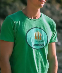 Men Nayked Apparel Shirts>Men'S Ridiculously Soft Midweight Graphic Tee | All Good In The Woods