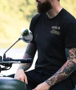 Men Nayked Apparel Shirts>Men'S Ridiculously Soft Midweight Sueded Graphic Tee | American Motorcycles