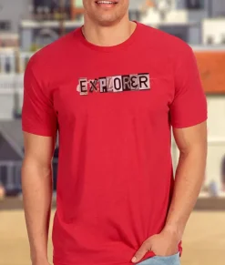 Men Nayked Apparel Shirts>Men'S Ridiculously Soft Midweight Graphic Tee | Explorer