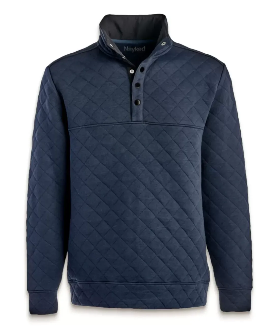 Men Nayked Apparel Shirts>Men'S Ridiculously Soft Quilted Snap Pullover