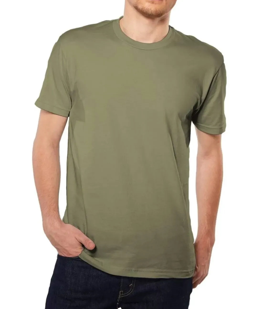 Men Nayked Apparel Shirts>Men'S Ridiculously Soft Short Sleeve Crew Neck 100% Cotton T-Shirt | Classic