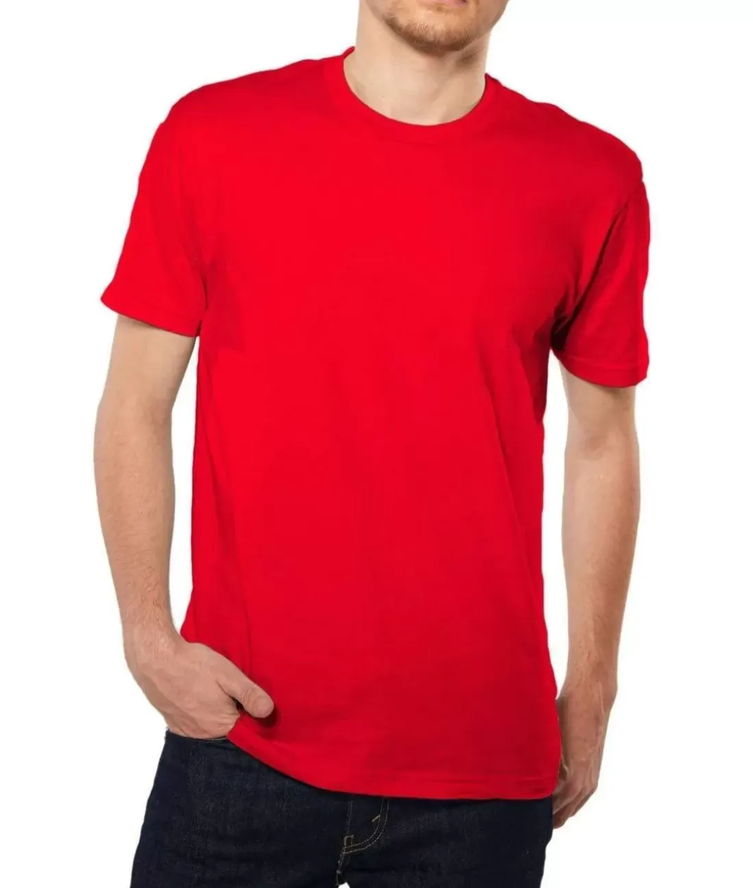 Men Nayked Apparel Shirts>Men'S Ridiculously Soft Short Sleeve Crew Neck 100% Cotton T-Shirt | Classic