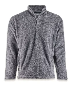 Men Nayked Apparel Hoodies & Sweatshirts>Men'S Ridiculously Soft Shag Sherpa Quarter-Zip Pullover