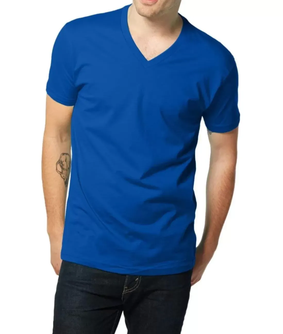 Men Nayked Apparel T-Shirts>Men'S Ridiculously Soft Short Sleeve V-Neck 100% Cotton Shirt