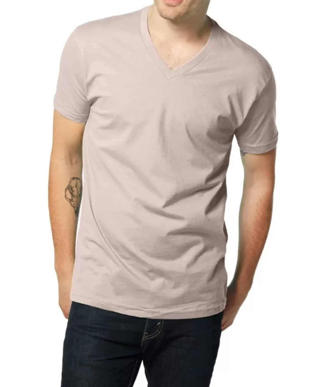 Men Nayked Apparel T-Shirts>Men'S Ridiculously Soft Short Sleeve V-Neck 100% Cotton Shirt | Discontinued Colors