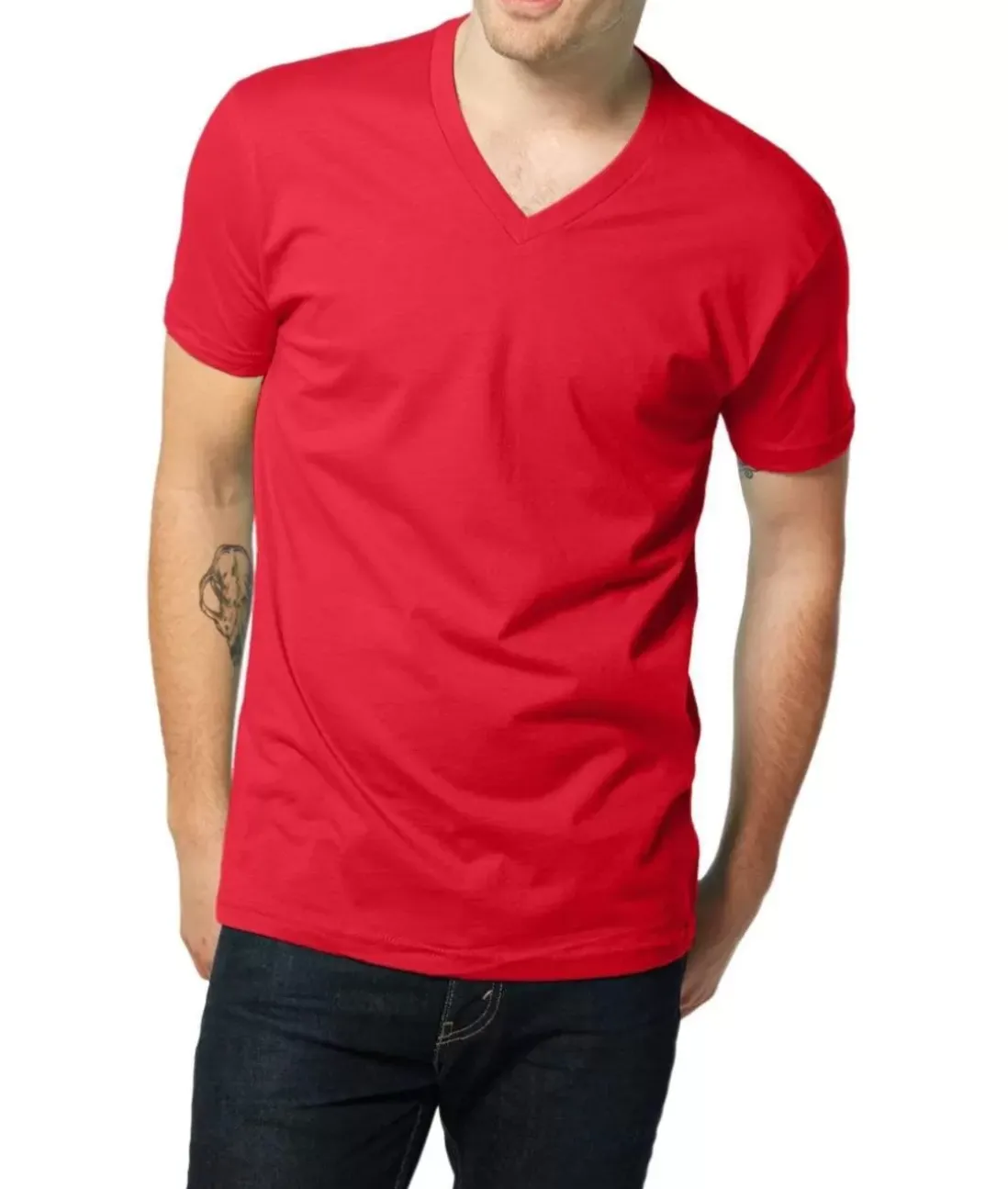 Men Nayked Apparel T-Shirts>Men'S Ridiculously Soft Short Sleeve V-Neck 100% Cotton Shirt | Discontinued Colors