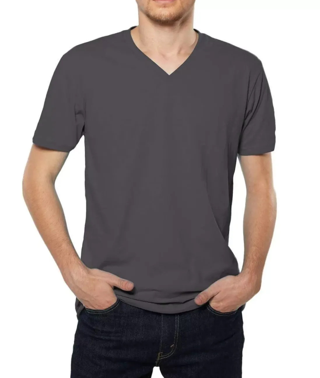 Men Nayked Apparel Shirts>Men'S Ridiculously Soft Sueded V-Neck