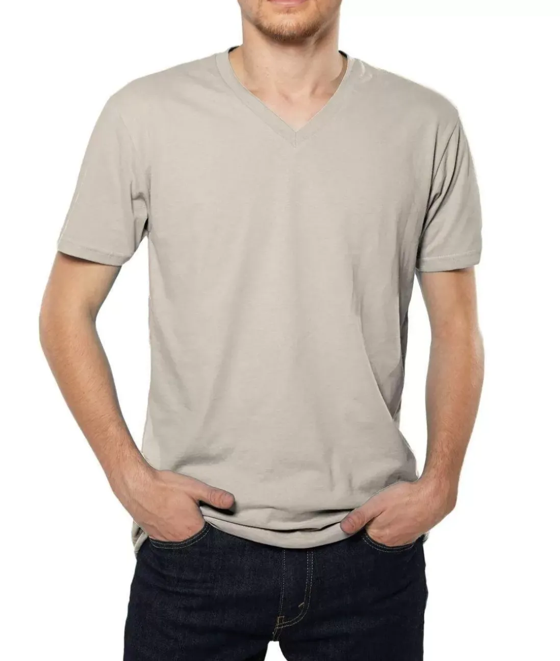 Men Nayked Apparel Shirts>Men'S Ridiculously Soft Sueded V-Neck
