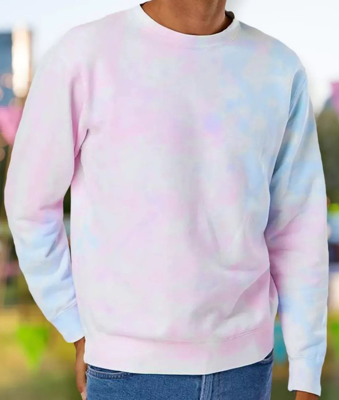 Men Nayked Apparel Hoodies & Sweatshirts>Men'S Ridiculously Soft Tie-Dyed Pullover Sweatshirt