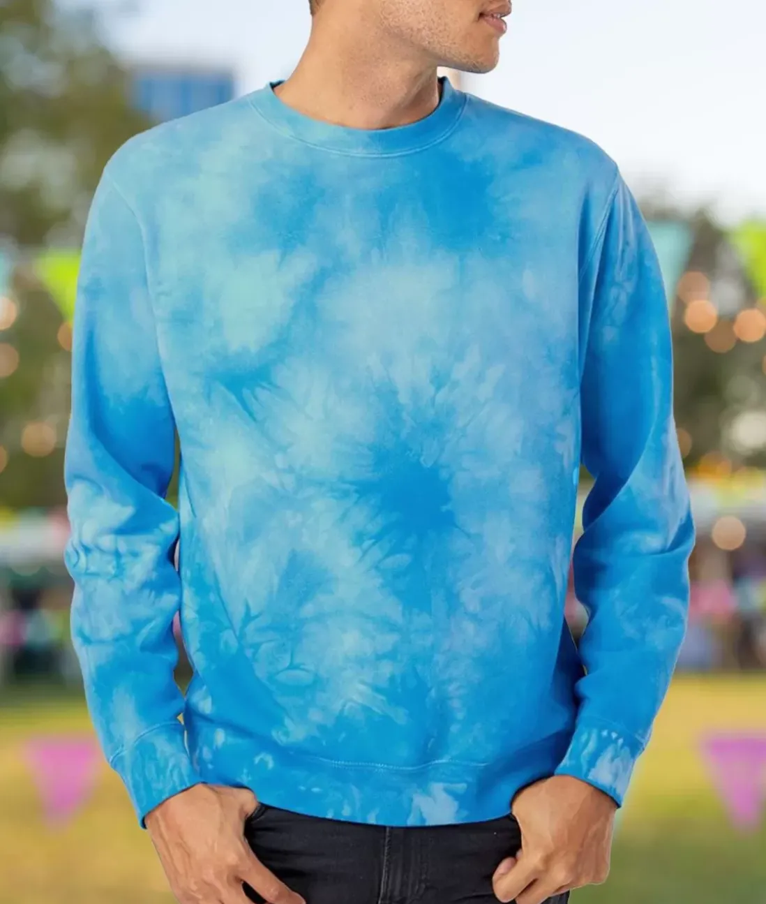 Men Nayked Apparel Hoodies & Sweatshirts>Men'S Ridiculously Soft Tie-Dyed Pullover Sweatshirt