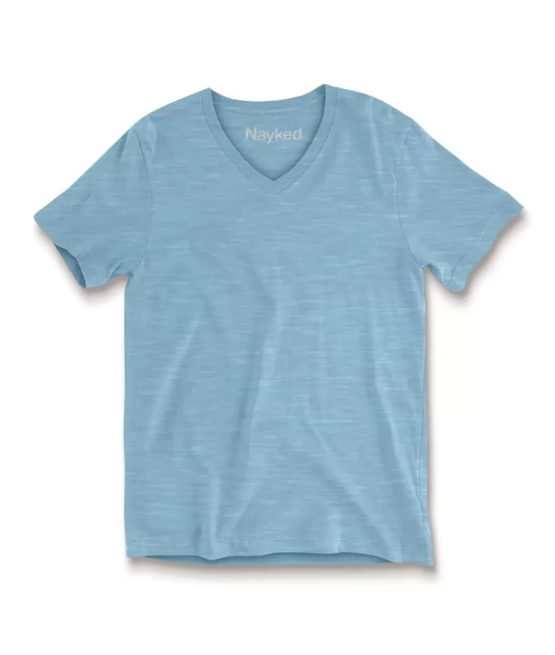 Men Nayked Apparel T-Shirts>Men'S Short Sleeve Slub Jersey V-Neck T-Shirt