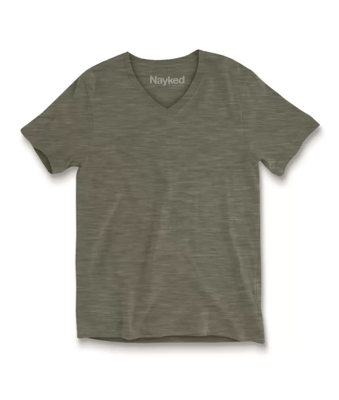 Men Nayked Apparel T-Shirts>Men'S Short Sleeve Slub Jersey V-Neck T-Shirt