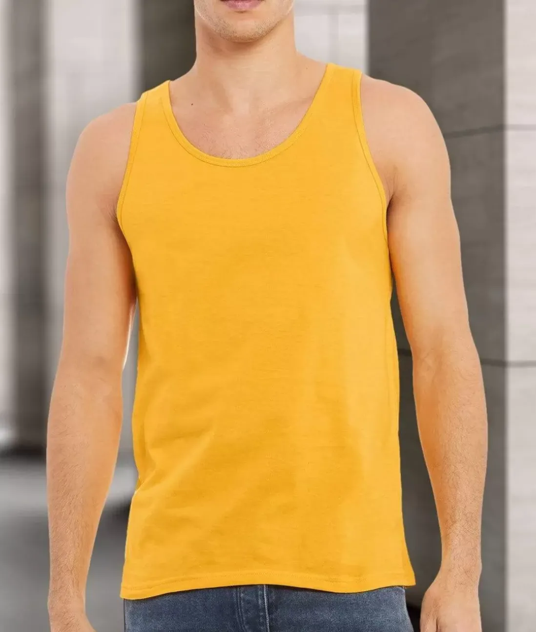 Men Nayked Apparel Tanks>Men'S Soft 100% Cotton Lightweight Tank Top