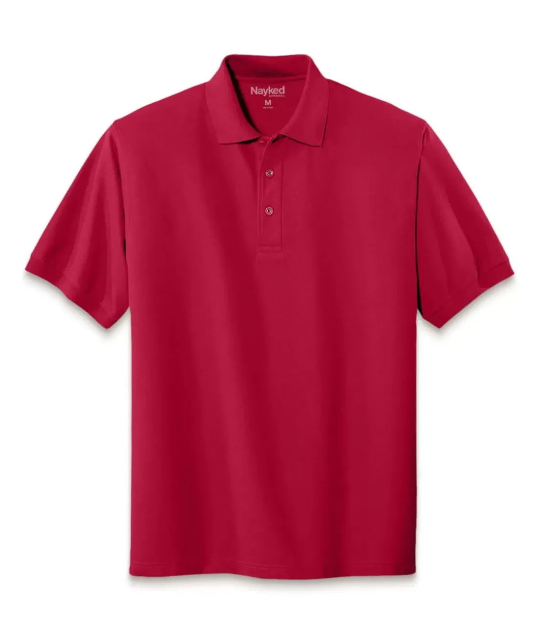 Men Nayked Apparel Polos>Men'S Soft Big Pique Polo Shirt