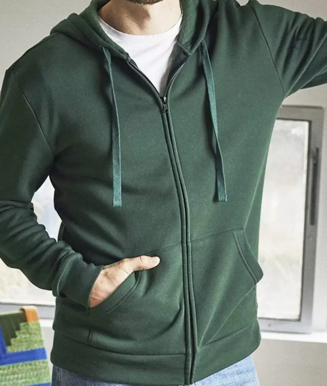 Men Nayked Apparel Shirts>Men'S Soft Eco Friendly Full Zip Hoodie