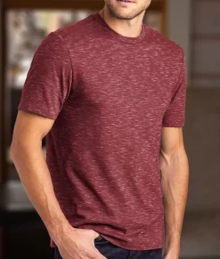 Men Nayked Apparel Shirts>Men'S Soft Lightweight Marled Crew Neck T-Shirt