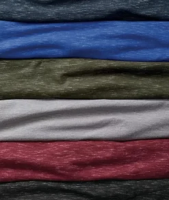 Men Nayked Apparel Shirts>Men'S Soft Lightweight Marled Crew Neck T-Shirt