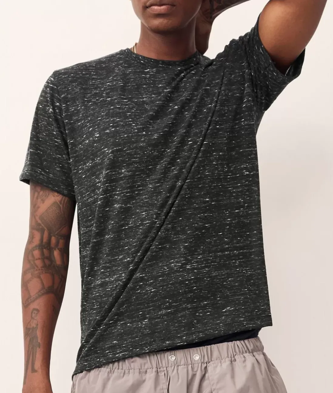 Men Nayked Apparel Shirts>Men'S Soft Marble Jersey Short Sleeve Crew Neck T-Shirt