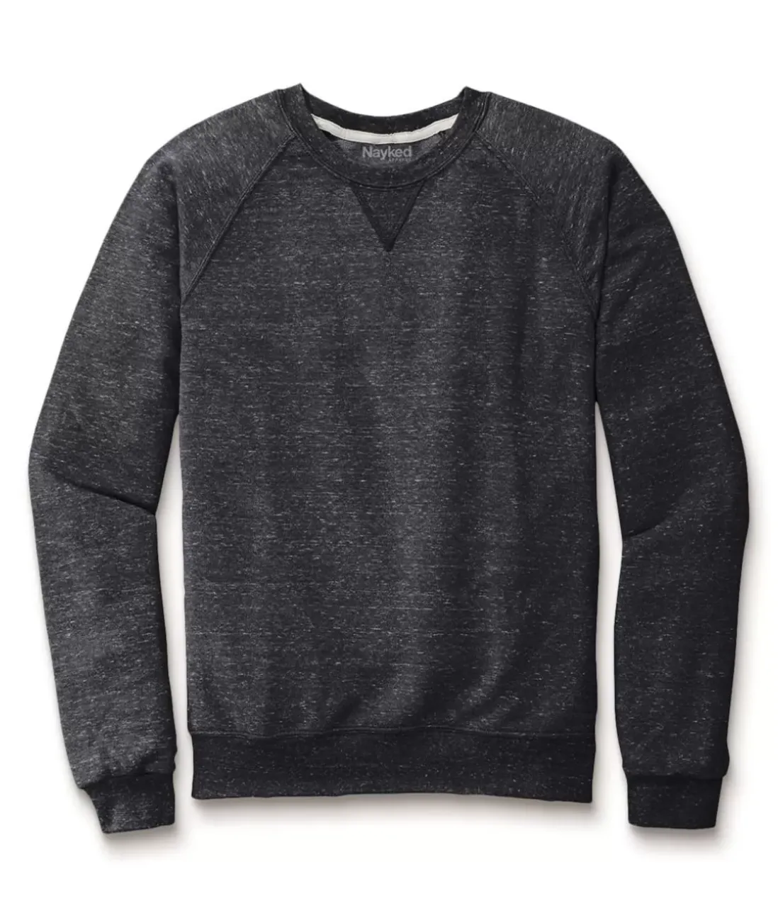 Men Nayked Apparel Hoodies & Sweatshirts>Men'S Soft Snow Heather French Terry Raglan Pullover Sweatshirt