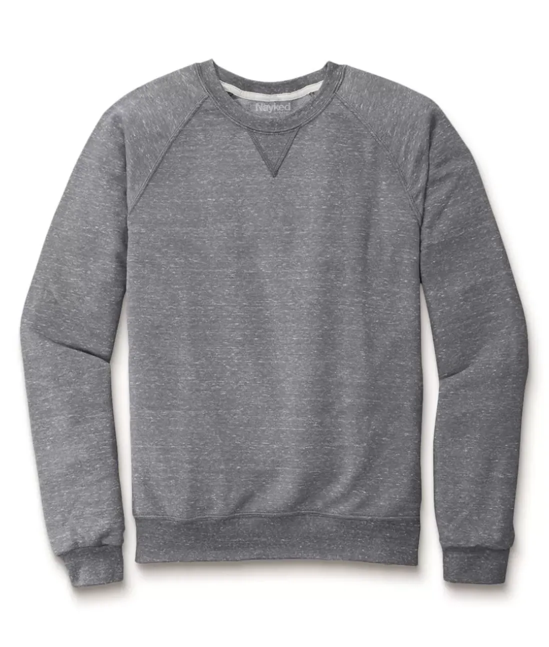 Men Nayked Apparel Hoodies & Sweatshirts>Men'S Soft Snow Heather French Terry Raglan Pullover Sweatshirt