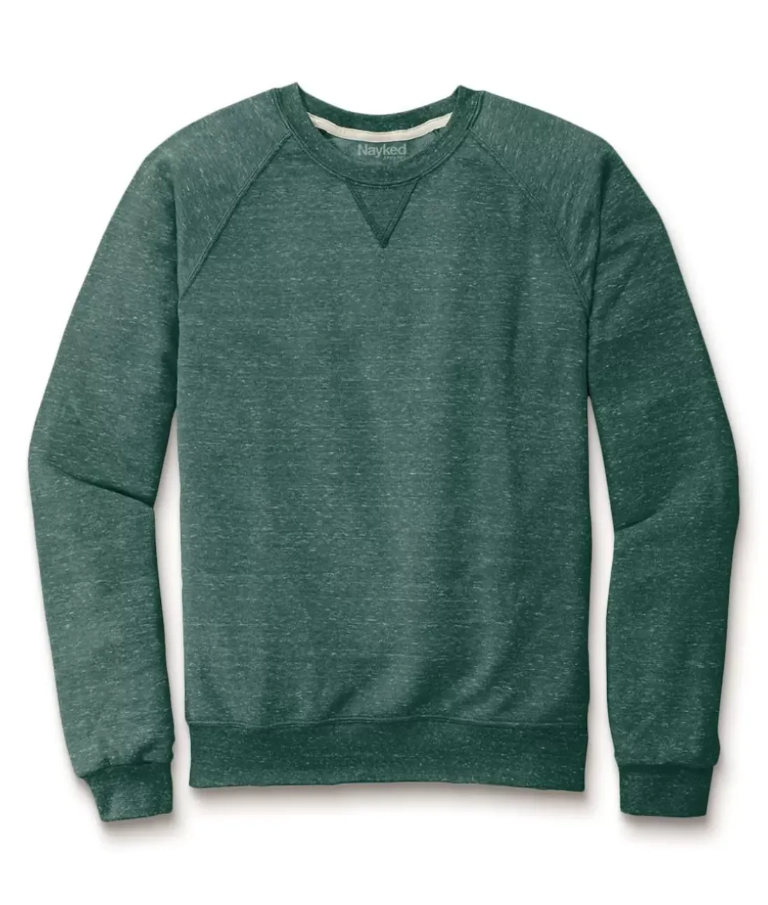 Men Nayked Apparel Hoodies & Sweatshirts>Men'S Soft Snow Heather French Terry Raglan Pullover Sweatshirt