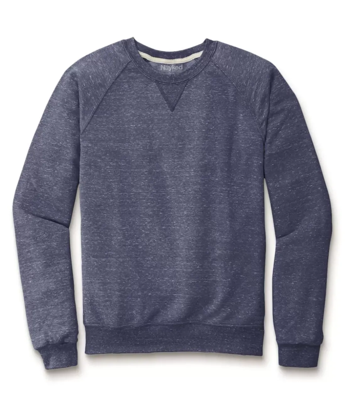 Men Nayked Apparel Hoodies & Sweatshirts>Men'S Soft Snow Heather French Terry Raglan Pullover Sweatshirt