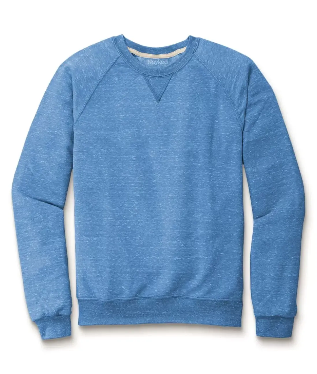 Men Nayked Apparel Hoodies & Sweatshirts>Men'S Soft Snow Heather French Terry Raglan Pullover Sweatshirt