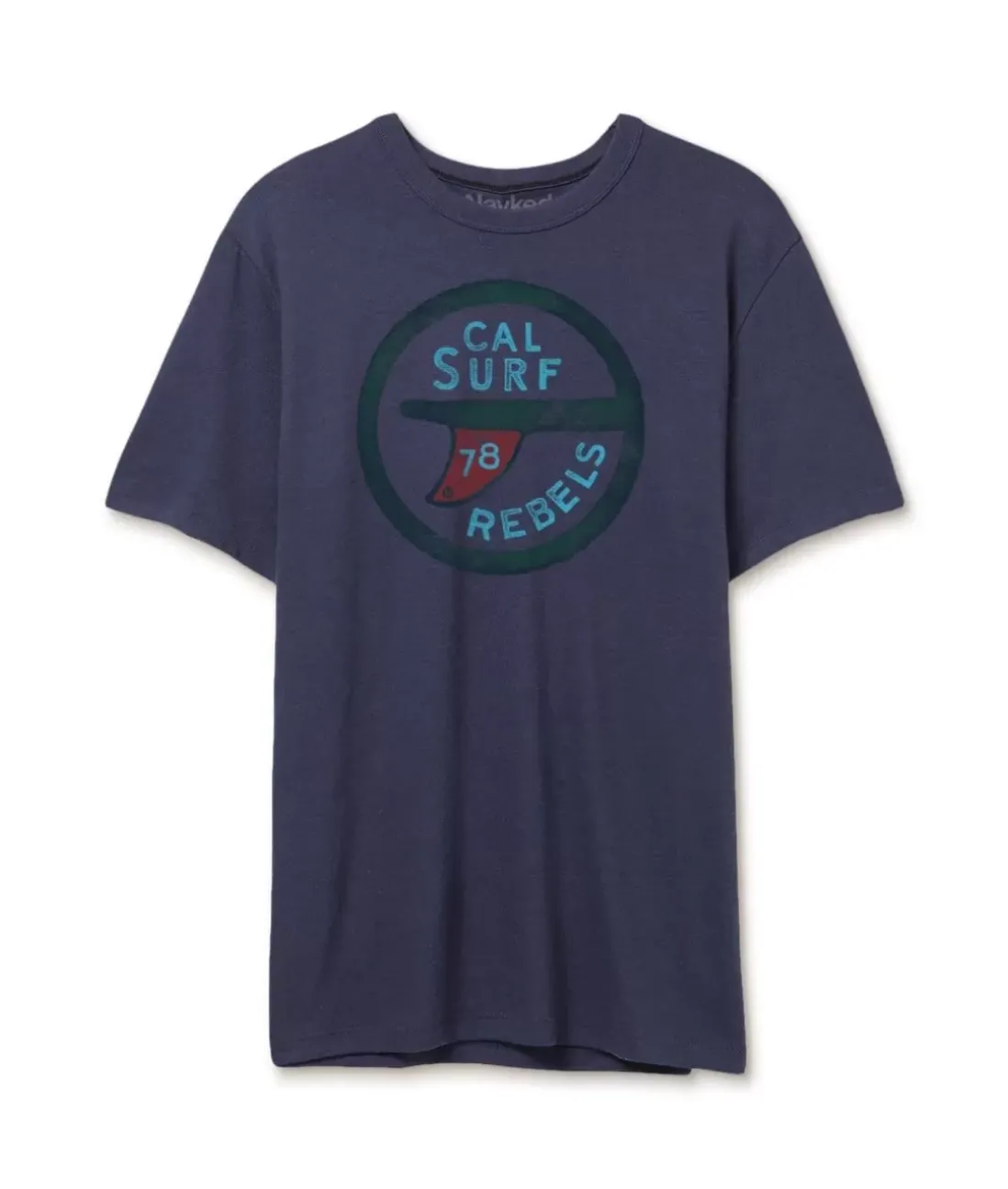 Men Nayked Apparel Shirts>Men'S Vintage Graphic Crew Neck T-Shirt | Surf Rebels