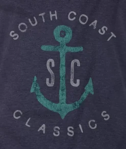 Men Nayked Apparel T-Shirts>Men'S Vintage Soft Cotton Poly Graphic T-Shirt | Sc Anchor