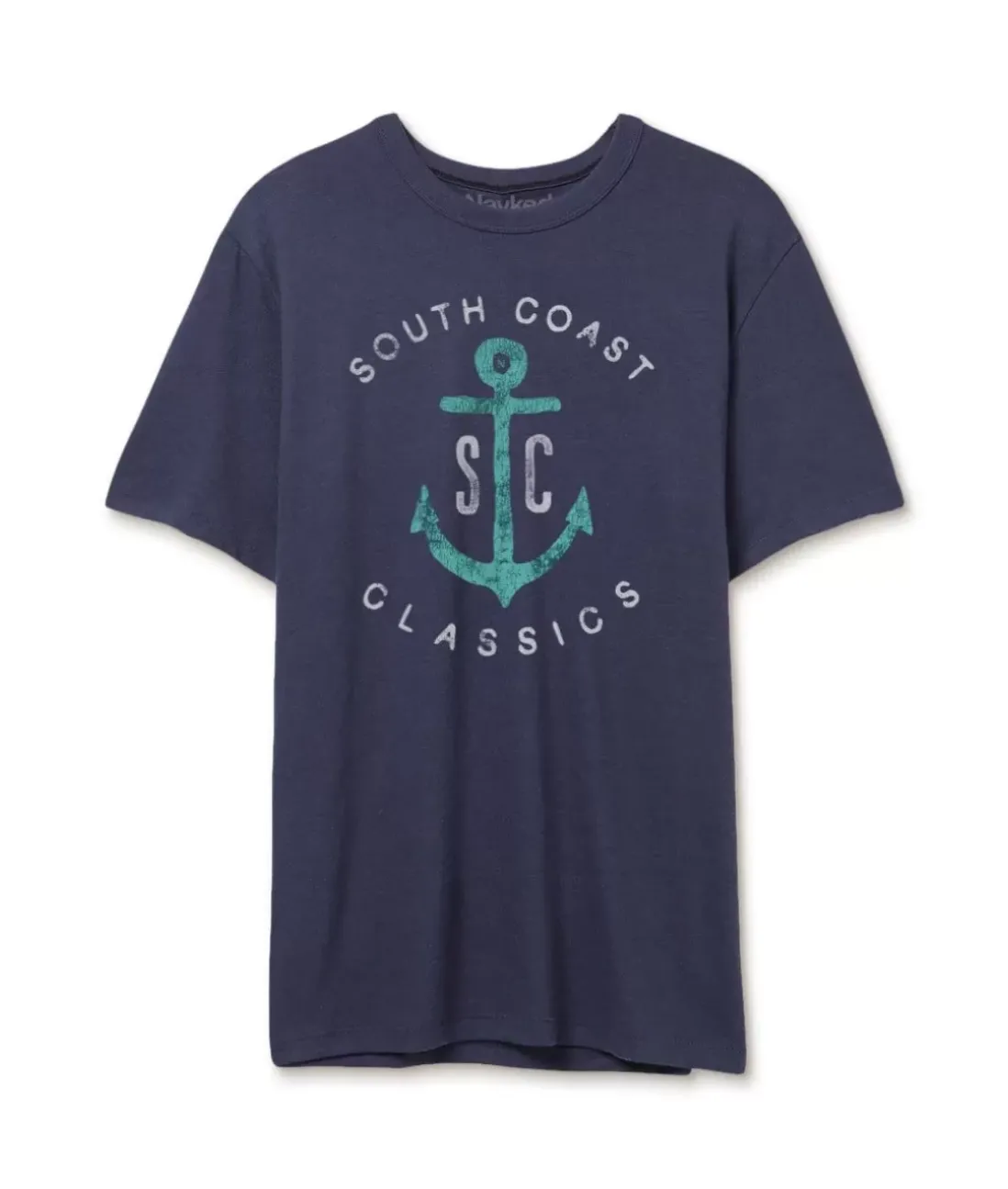 Men Nayked Apparel T-Shirts>Men'S Vintage Soft Cotton Poly Graphic T-Shirt | Sc Anchor