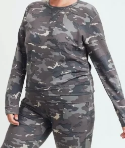 Women Nayked Apparel Tops>Real Women'S Plus Earth Print Pullover/Discontinued