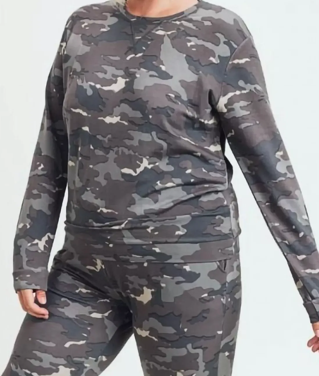 Women Nayked Apparel Hoodies & Sweatshirts>Real Women'S Plus Earth Print Pullover/Discontinued