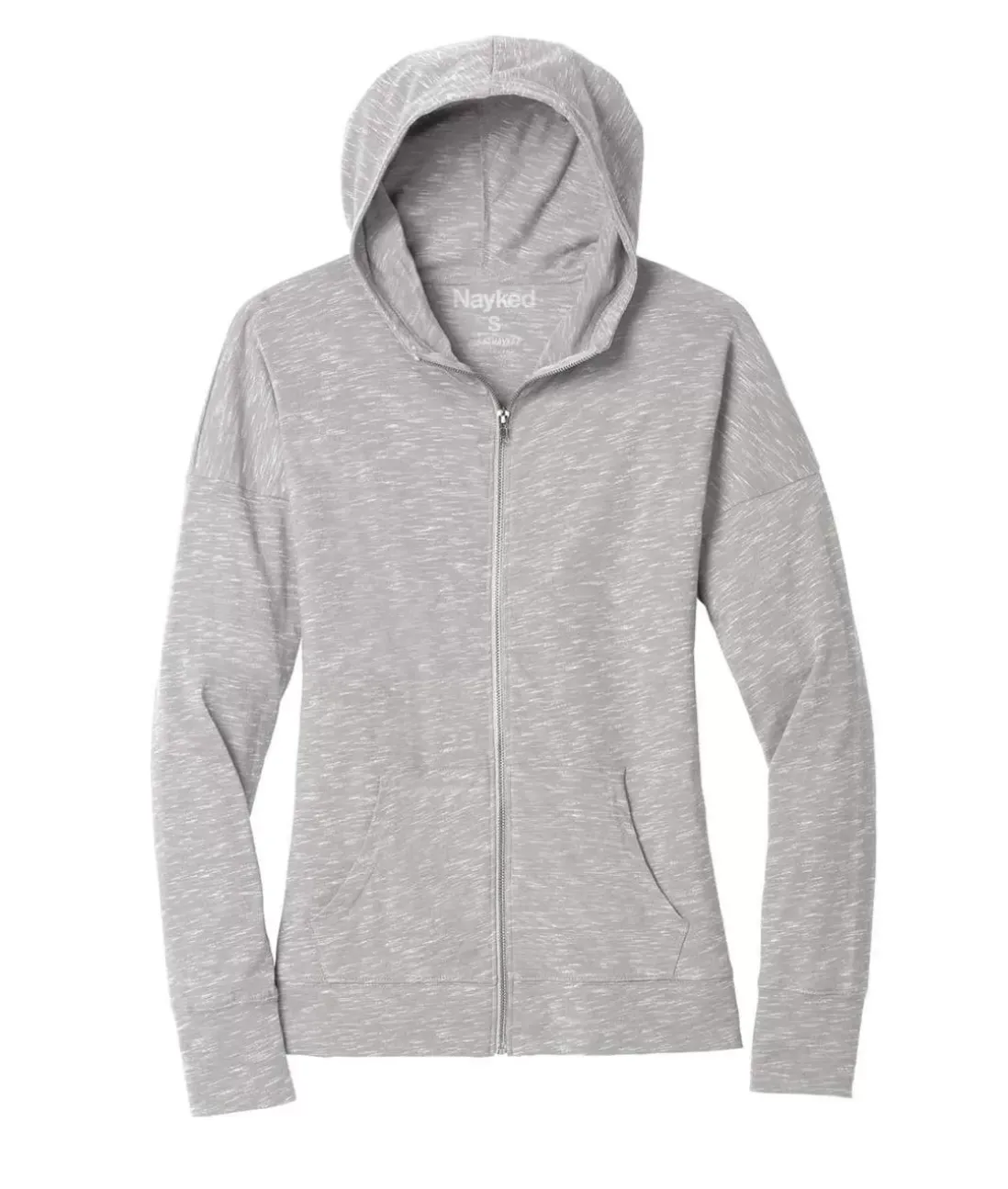 Women Nayked Apparel Tops>Real Women'S Ridiculously Soft Plus Lightweight Full Zip Hoodie