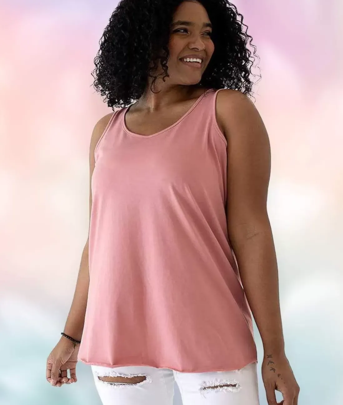 Women Nayked Apparel Tank Tops>Real Women'S Soft Tank Top | Plus