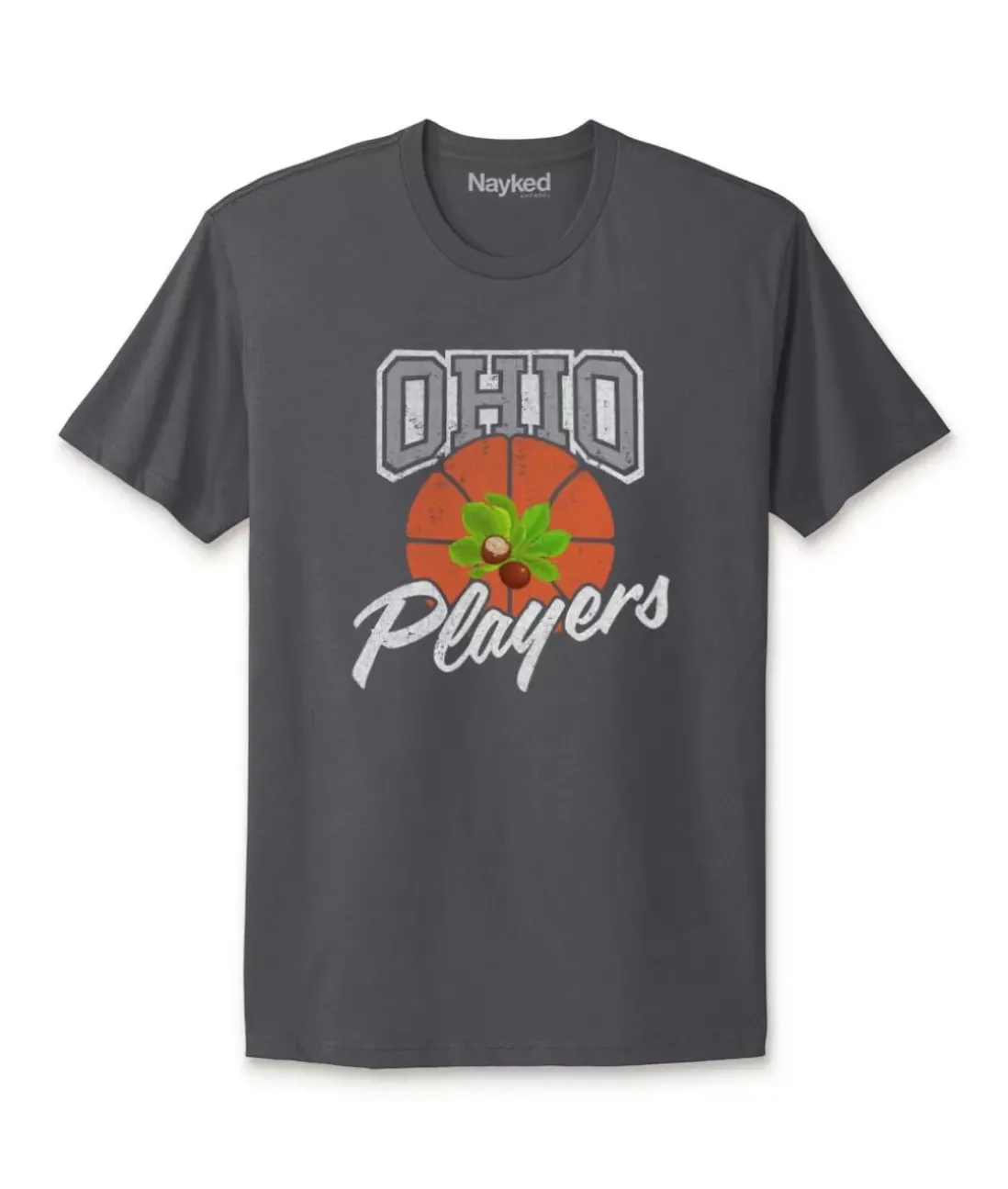 Women Nayked Apparel T-Shirts>Ridiculously Soft Cotton Graphic Tee | Ohio Players (Buckeye Leaf)