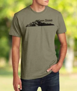 Men Nayked Apparel T-Shirts>Ridiculously Soft Crew Neck Graphic T-Shirt | Keep Going Mountain View